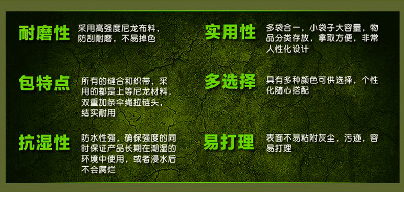 Yitu molle Miscellaneous Accessories Storage Bag, Camouflage Small Recycling Bag, Construction Site Outdoor Camping and Mountain Climbing Tactical Waist Bag pic 4