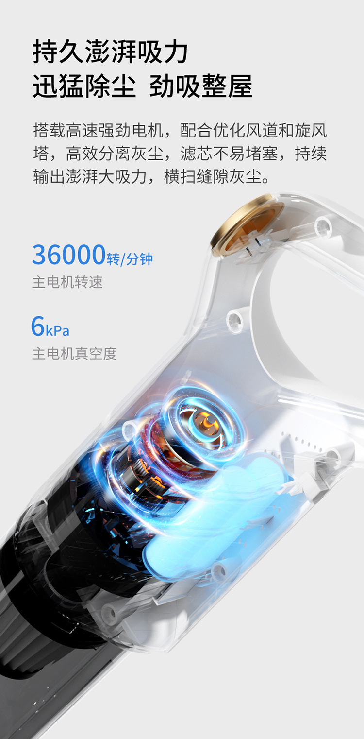 New cross-border wireless vacuum cleaner with all-in-one suction and mopping function, household handheld rechargeable high-power vacuum cleaner, high power pic 4