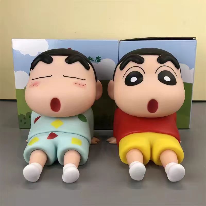 Crayon Shin-chan cute anime lazy person cartoon stand, phone stand, figurine, trendy toy tablet, desktop decoration pic 8