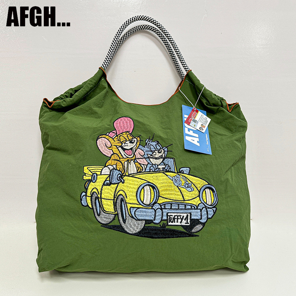 AFGH Warner officially authorized TomJerry embroidered shopping bag handbag, high-end car cat pic 12