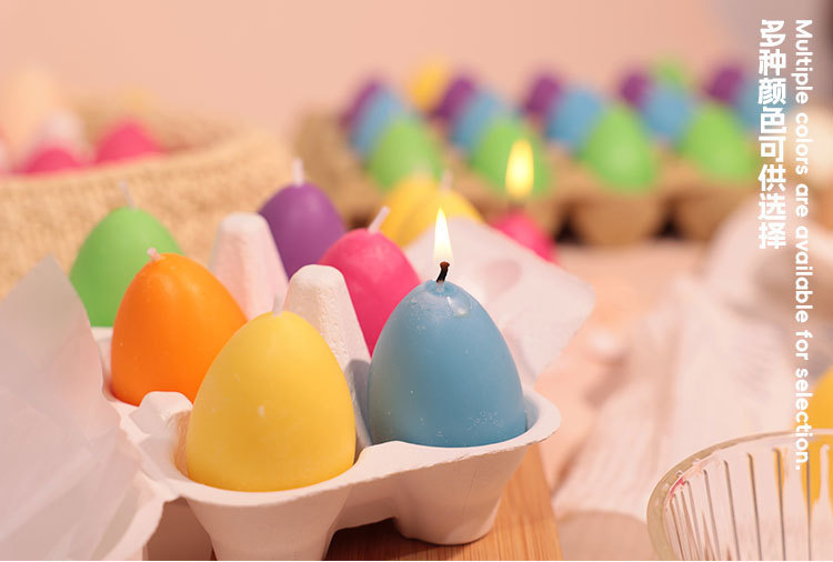 跨境香薰蜡烛复活节鸡蛋造型蜡彩色鸡蛋造型蜡烛外贸摆件礼物批发生日蜡烛详情8