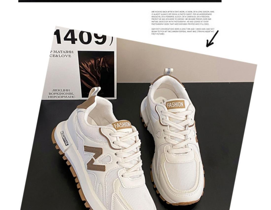 跨境运动鞋女2025春季新款透气休闲厚底老爹鞋时尚网面女式休闲鞋详情32