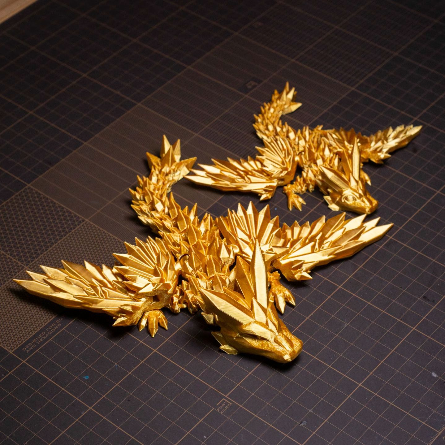【厂家直销】3d打印摆件玩具水晶钻石飞龙关节可活动龙手办模型详情1