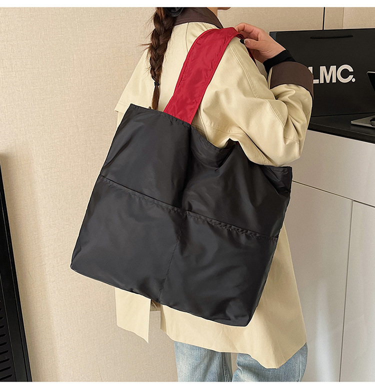 日系云朵包可折叠便携单肩手提收纳袋子大容量拉链超市买菜包防水详情26