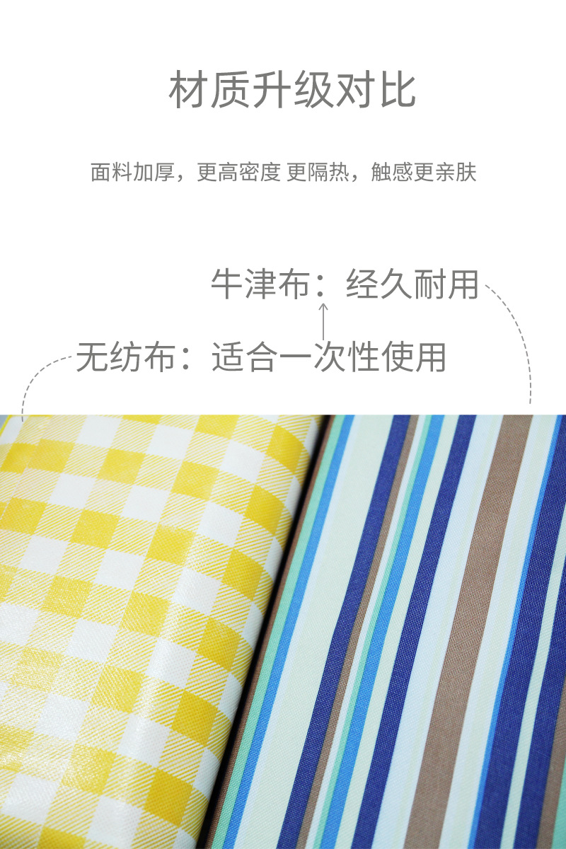 格子无纺布野餐垫康乐屋加厚防水垫地垫牛津布野餐布可折叠可收纳详情2