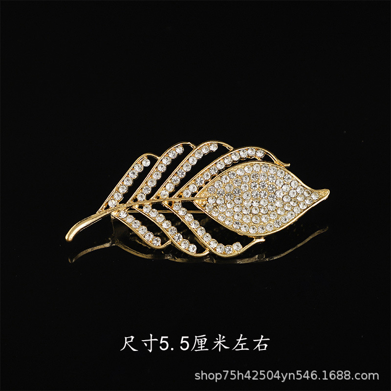 韩版质感胸针女高级感合金胸花轻奢小众镶钻固定防走光别针大衣饰详情15