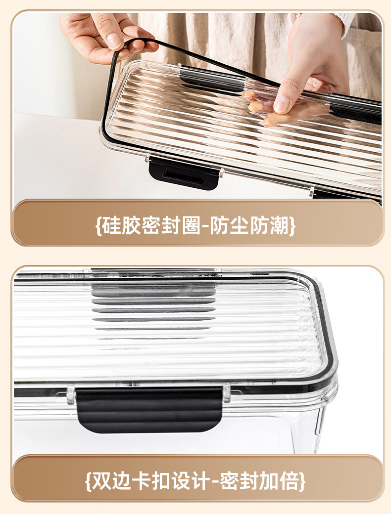 Noodle storage box, refrigerator, kitchen, food-grade sealed preservation box with lid, coriander, scallion, ginger, garlic, pasta and dried noodles box pic 17