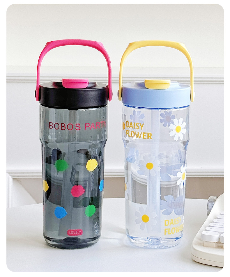 Cute car straw water cup for girls, high appearance level, large capacity, 2025 new model for students, adults, summer portable cup pic 14