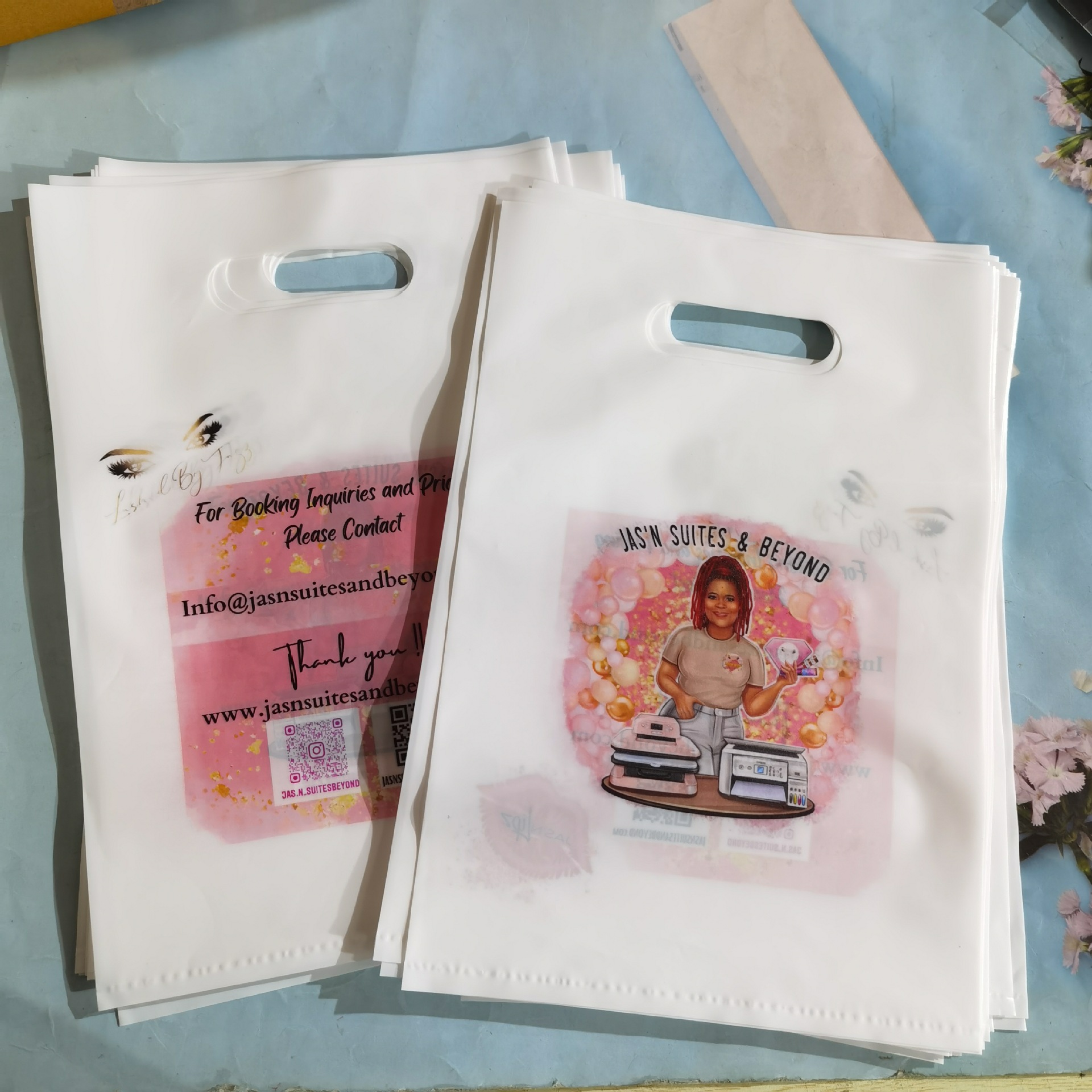塑料袋定制印刷礼品塑料袋购物袋广告平口手提袋服装手机店包装袋详情8