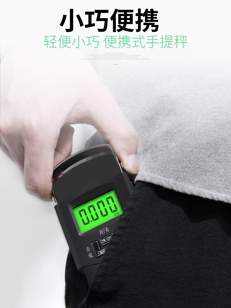 High-precision portable electronic scale, household small portable spring scale, small scale, luggage hook, hand-pulled hanging scale, fish device pic 1