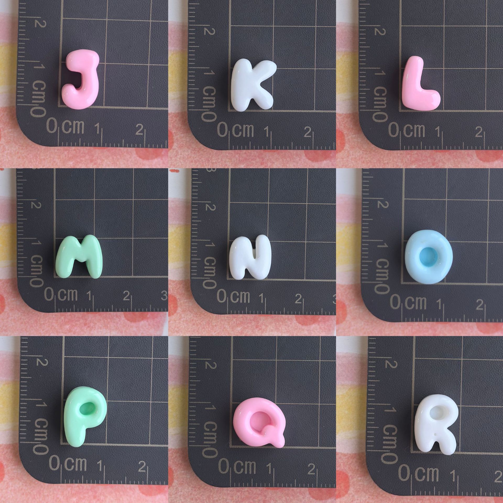 Mini small resin accessories with 26 English letters, letter cream glue hair clips, phone cases and accessory materials pic 3