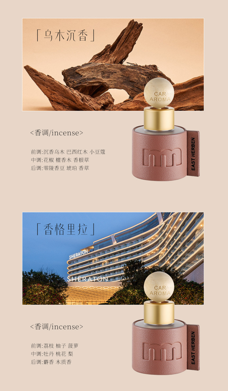 50ml portable car aromatherapy essential oil, car fragrance deodorizing aroma, car interior decoration, souvenir, long-lasting light fragrance pic 13