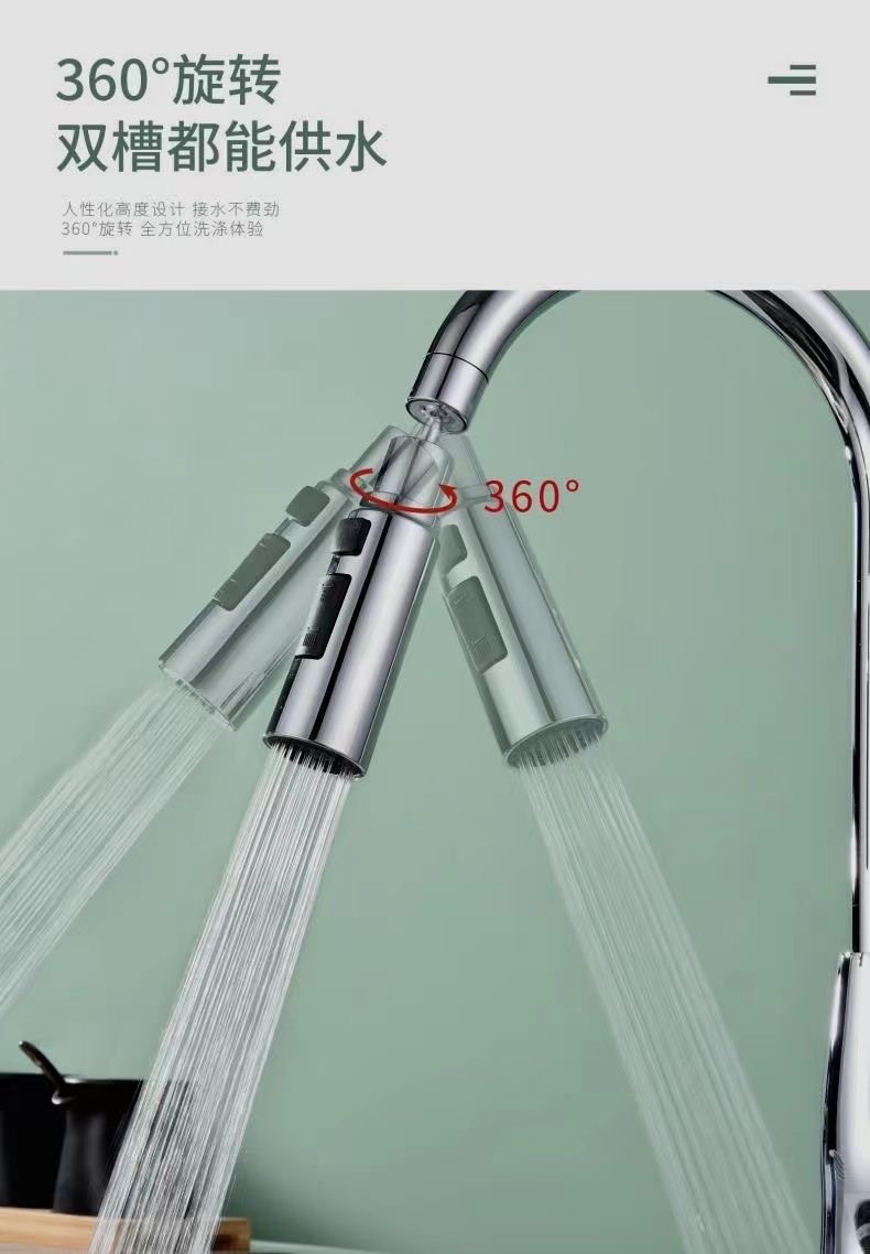 厨房面盆通用水龙头起泡器菜盆喷头可旋转出水网红神器花洒防溅头详情7