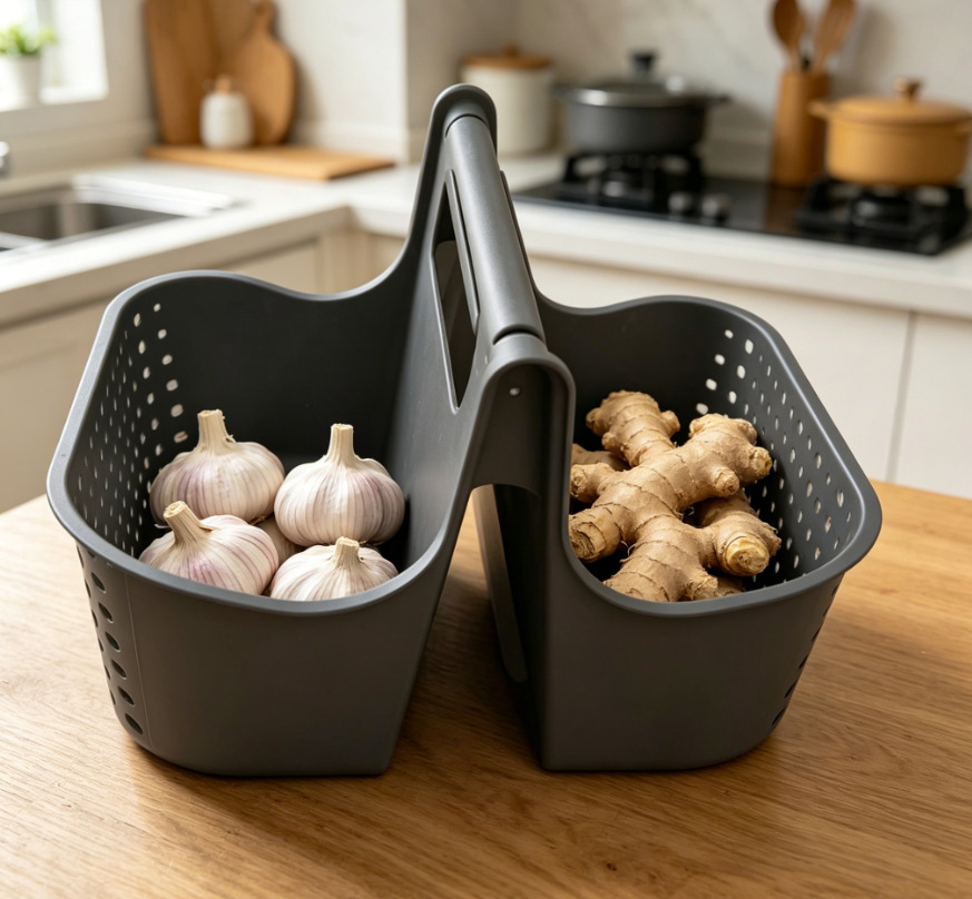 storage basket Household hanging storage basket Bathroom hanging basket kitchen and bathroom storage basket Wall-mounted storage pic 5