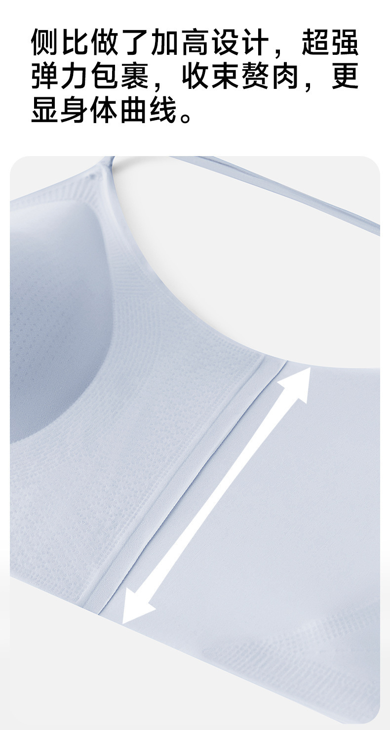 Herbal underwear for women, seamless commuting summer, ultra-thin, frameless, small bust, breathable and cool vest style bra pic 11
