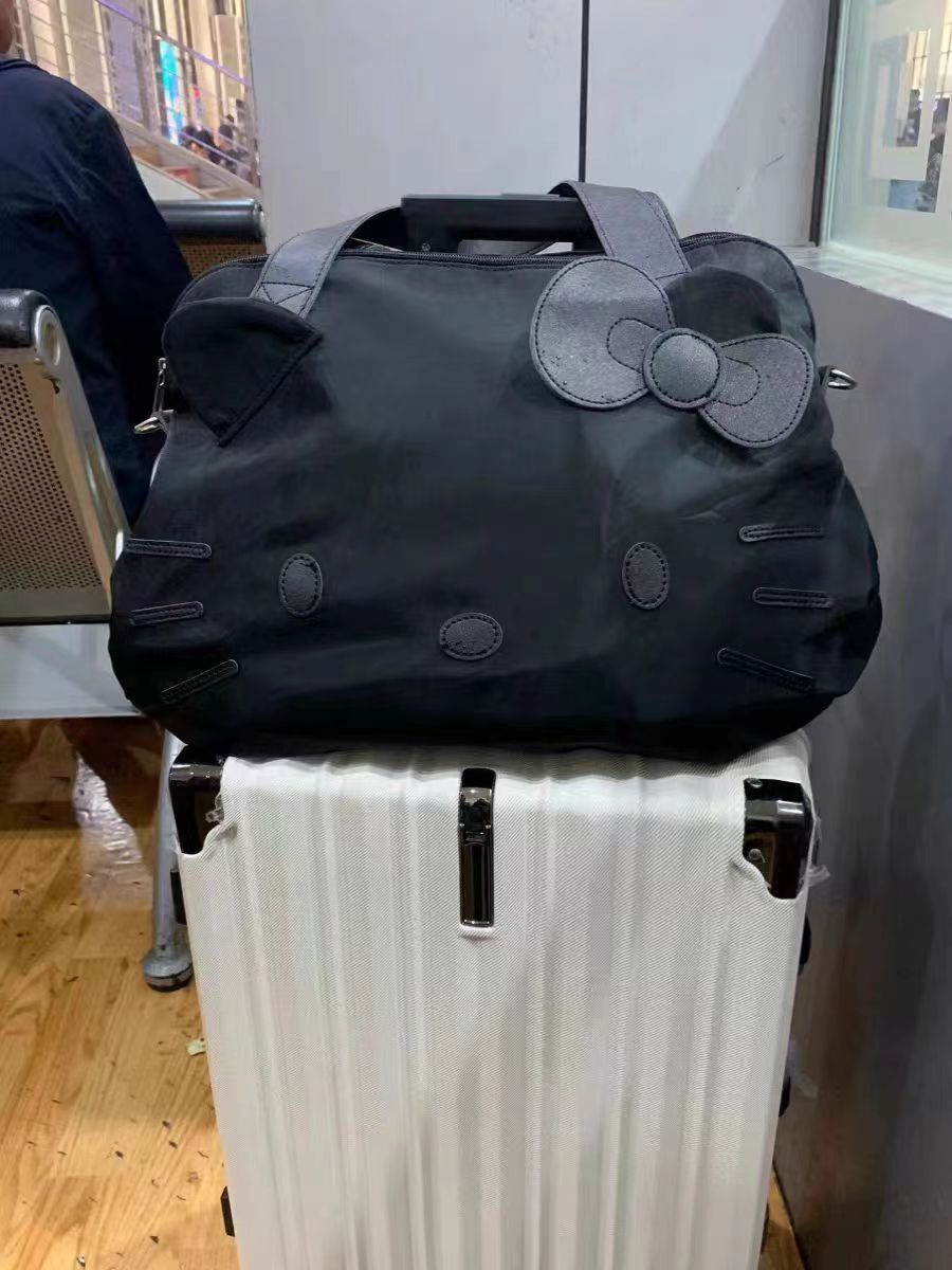 秋冬新款休闲托特单肩包大容量短途旅行袋HK出差行李包可套拉杠箱详情4