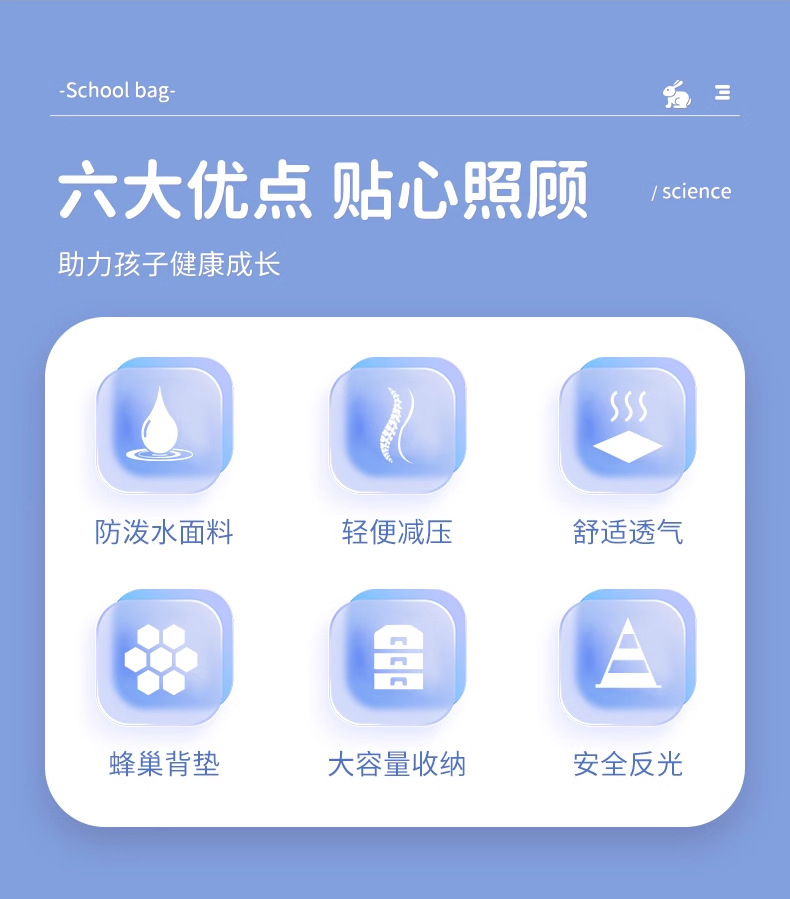 幼儿园新款时尚小童书包培训班可印字小学生书包辅导班印制LOGO详情2