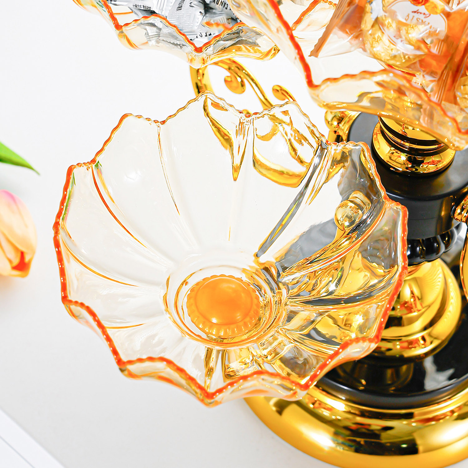 高颜值欧式网红水果盘家用客厅茶几现代创意多层轻奢风零食糖果盘详情8