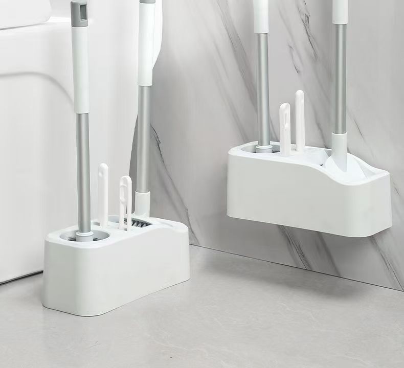 Четырехкратная туалетная щетка, костюм для чистки туалетов, туалет для чистки туалетов с настенными щетками для уборки туалетов pic 7
