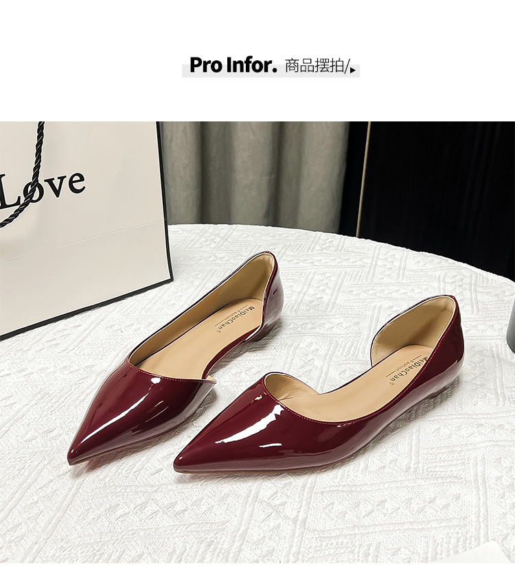 2024新款春秋法式内增高尖头侧空平底鞋女浅口百搭通勤单鞋漏脚趾详情23