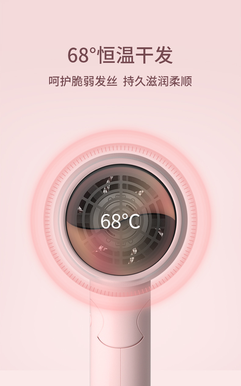 康夫电吹风学生寝室宿舍小型家用800w高颜值折叠便携吹风KF5135详情5