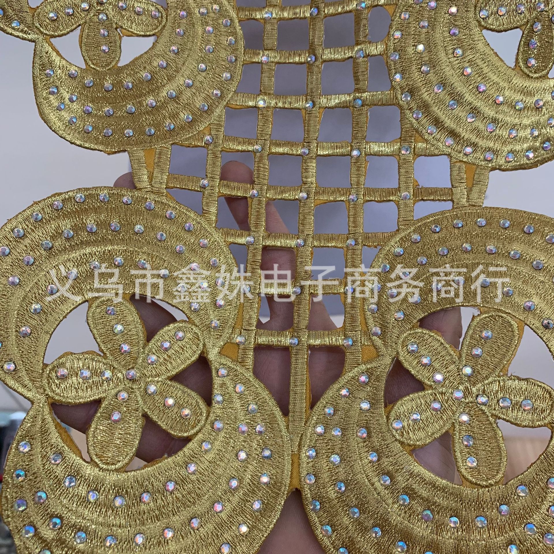 Embroidery, rhinestone and diamond fabric with adhesive backing decoration for foreign trade clothing accessories pic 2