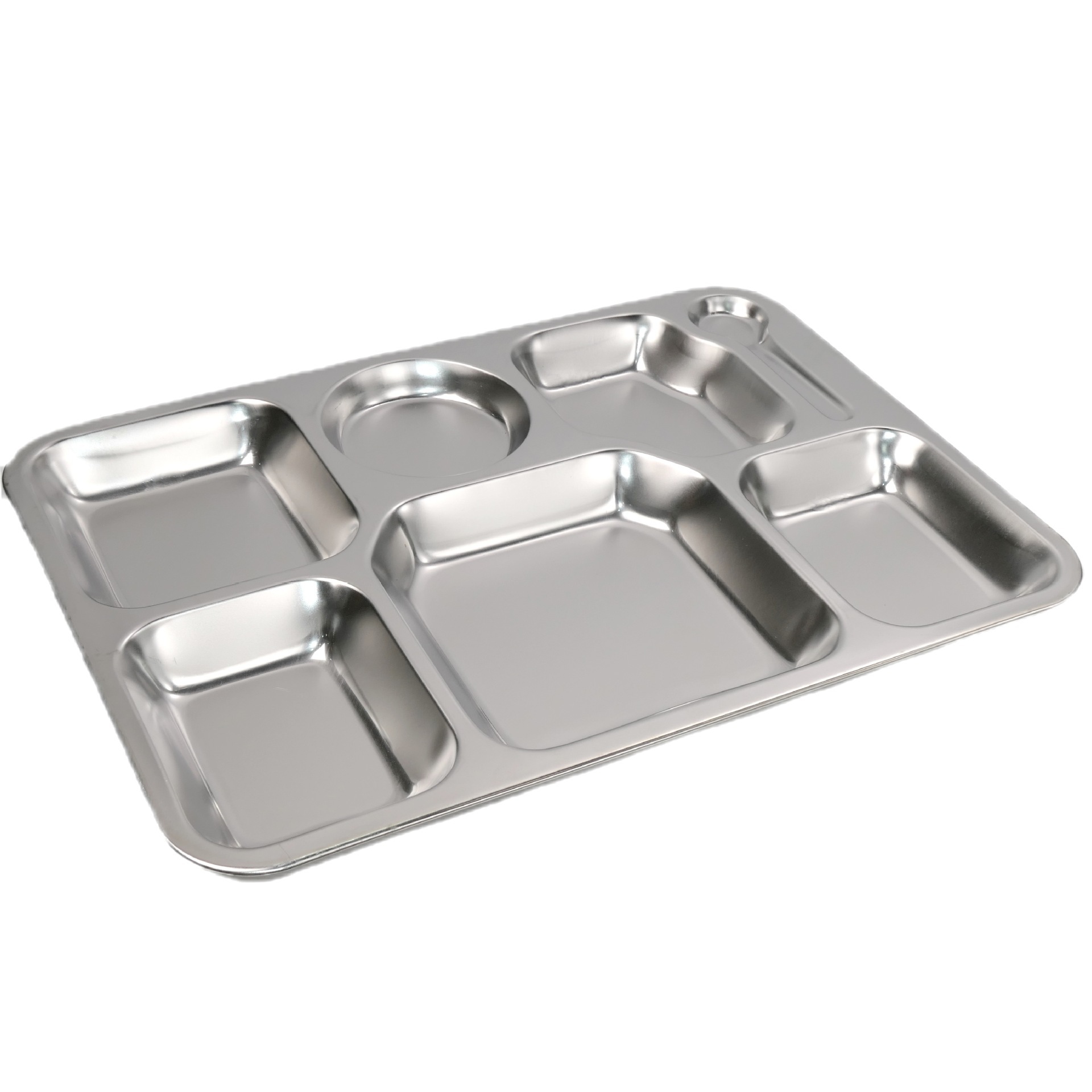 方形304不锈钢快餐盘食堂餐盘餐厅学生专用分格盘子食品级商用盘详情21