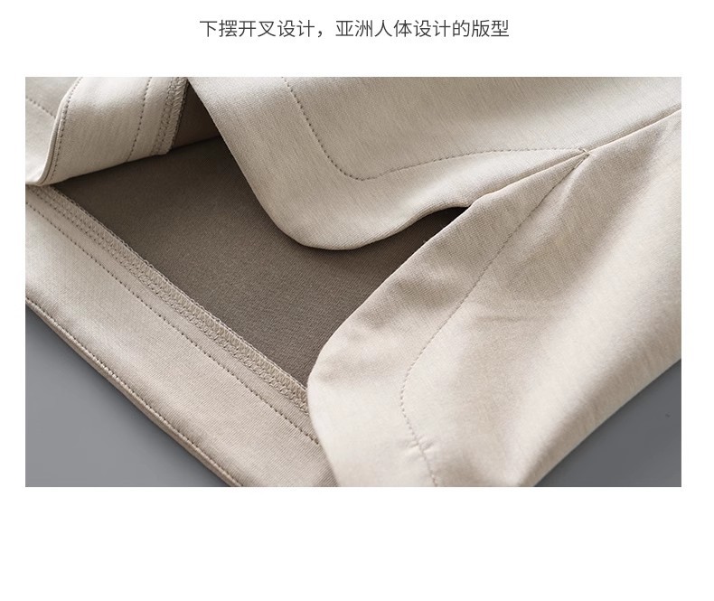 来图定制乌兹别克斯坦莫代尔袖口翻边撞色t恤男短袖夏季凉感速干详情12