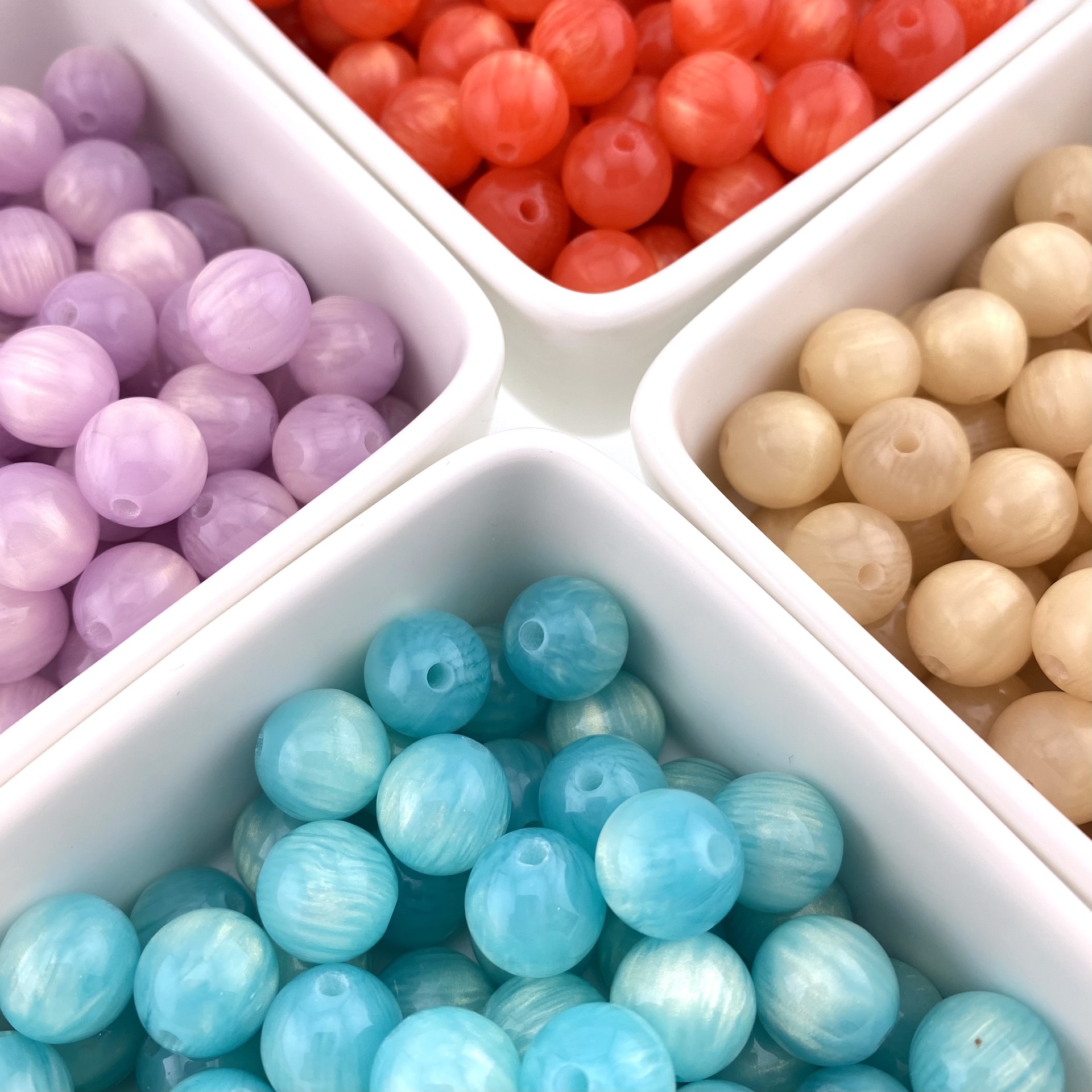 Candy-colored gilded resin beads, round beads, loose beads, string beads, bracelets, necklaces, diy handmade small accessories pic 7