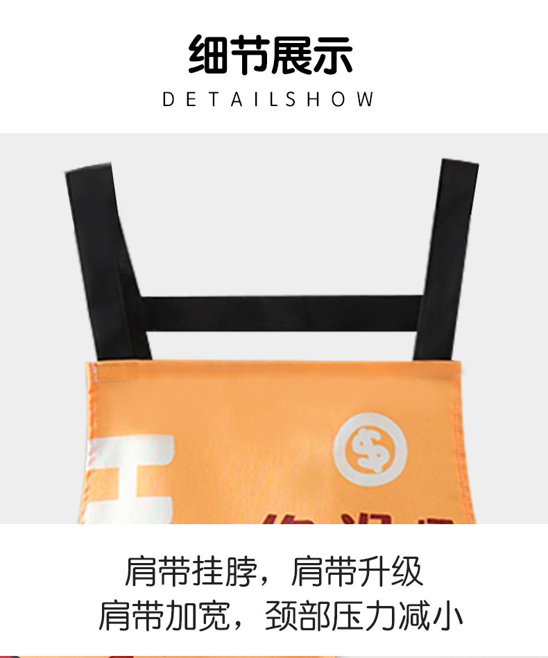 【 Chi Jia 】 Breathable cotton fabric waist wear resistant work clothes for cooking, kitchen and home use, cute and young aprons, stylish for women pic 5