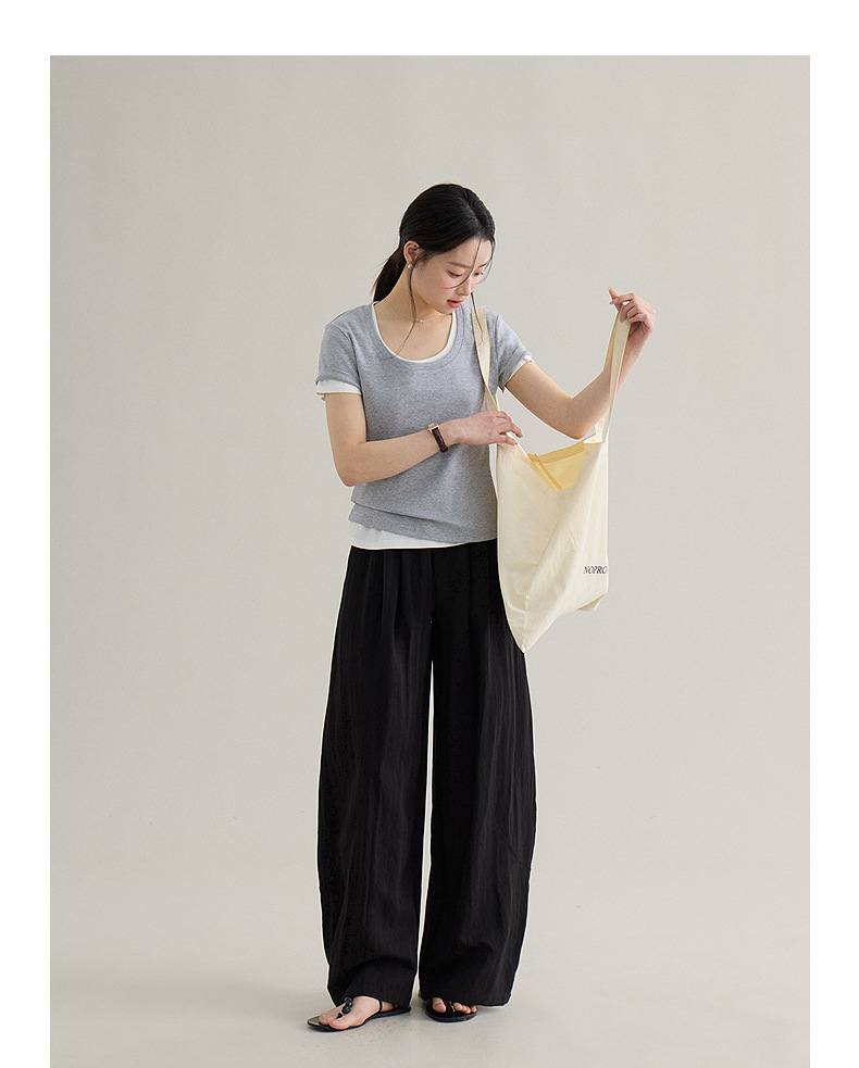 【 Blockbuster B: Super Comfortable Double-collar T-shirt with Upgraded Fabric 】 Spring short-sleeved T-shirt pic 105