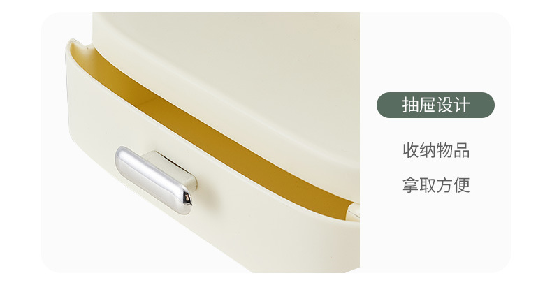 双开门LED化妆镜台式桌面镜子带灯光补光学生宿舍充电发光梳妆镜详情14