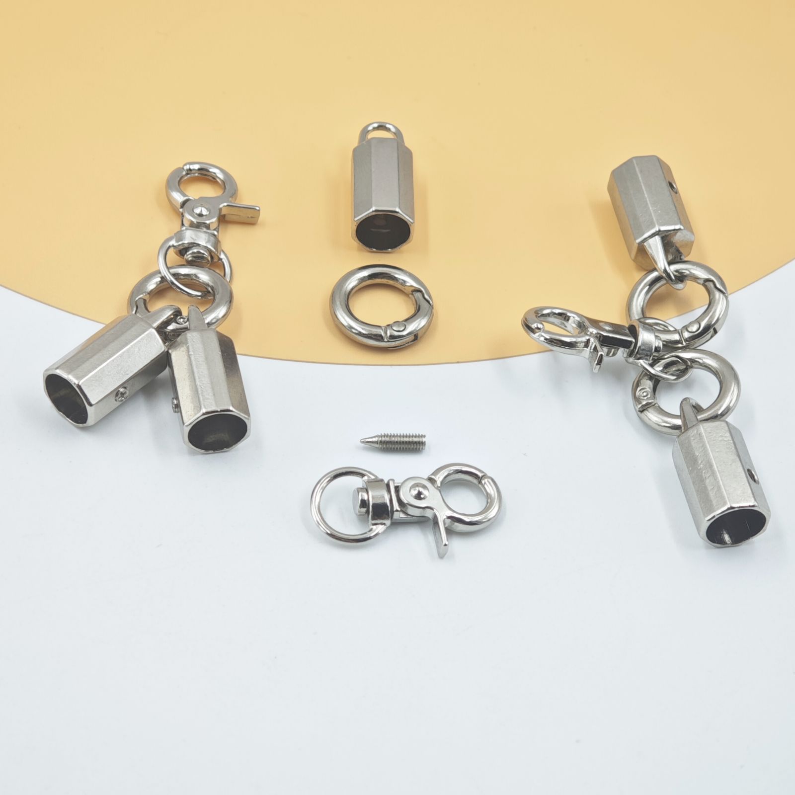 挂镀叻色3分龙虾钳扣六角吊桶手机挂绳弹簧圈套装箱包五金配件详情20