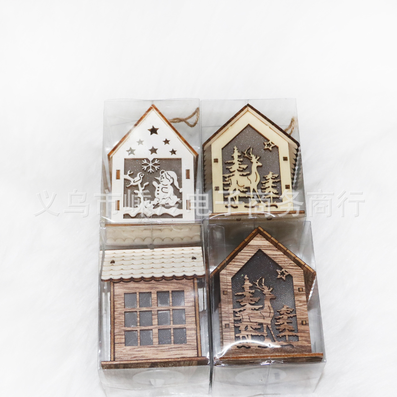 Christmas decoration, large wooden house base with light, Christmas supplies, PVC lighting fixtures, lighting table lamps, night lights, decorative table lamps pic 3