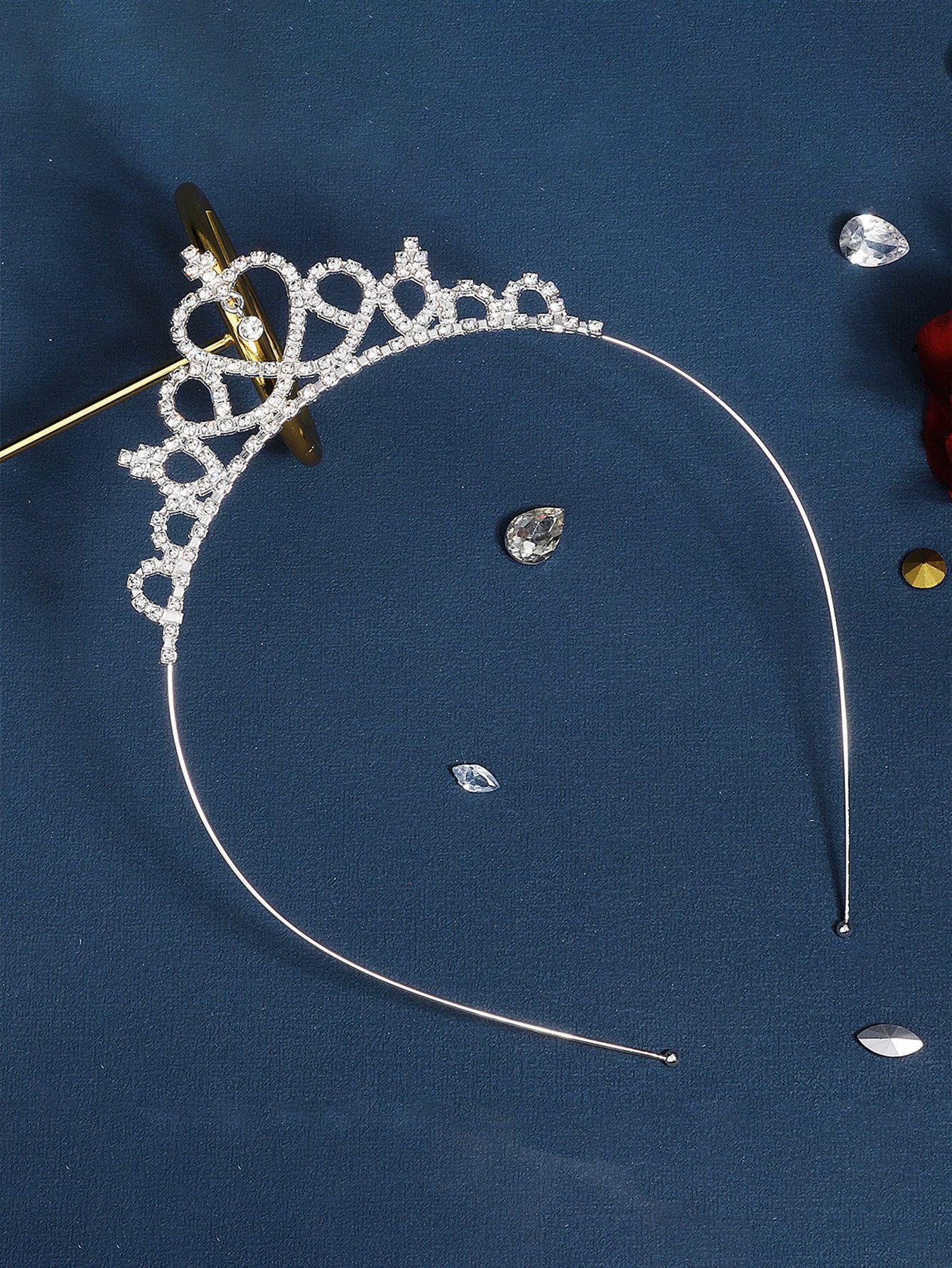 雅星饰品环保锌合金新娘皇冠发梳头饰项链爪链批发定制婚礼配饰皇冠款详情20