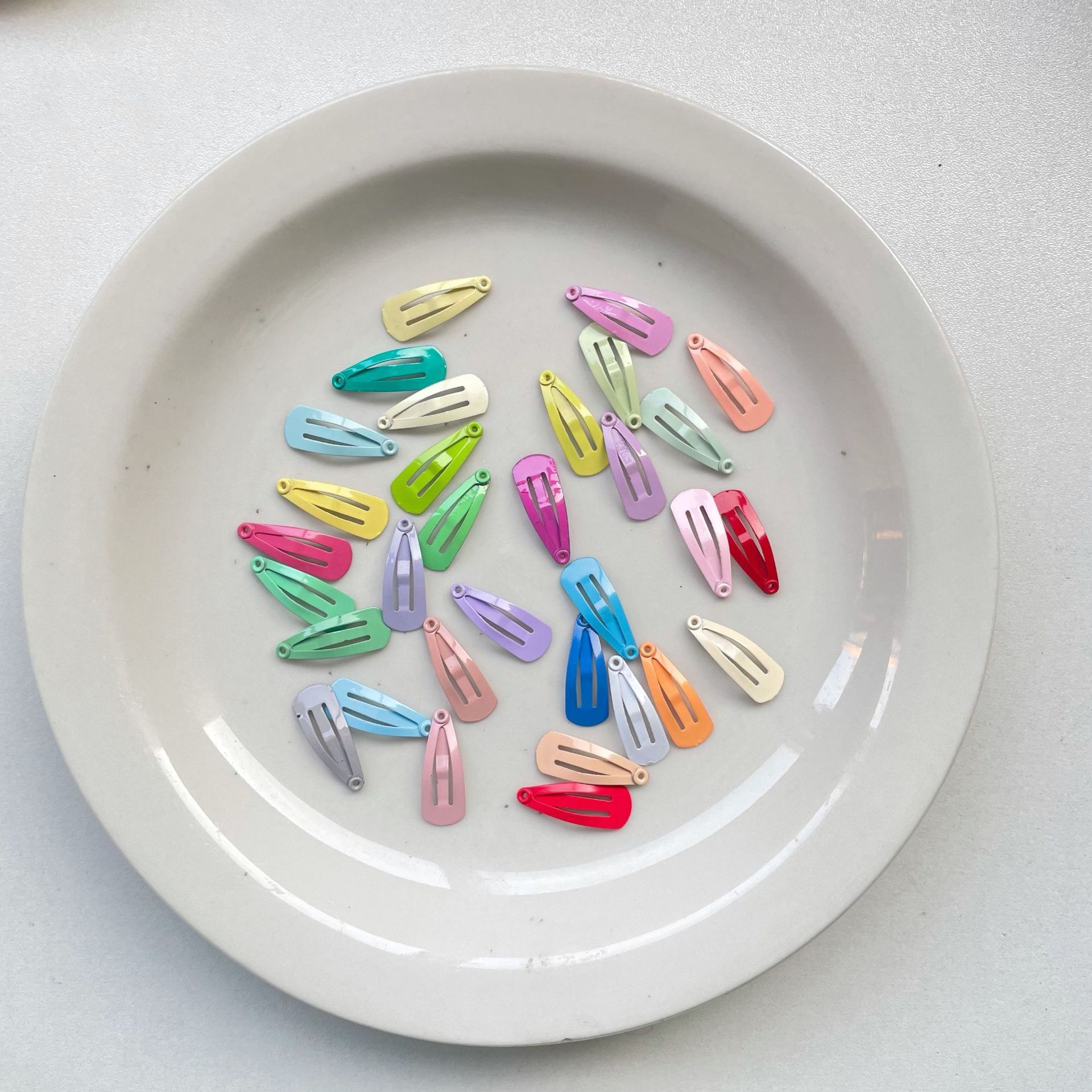2cm colorful painted mini bb clip, water drop clip, small cloth ob11bjd, baby hair clip, pet hair clip pic 11