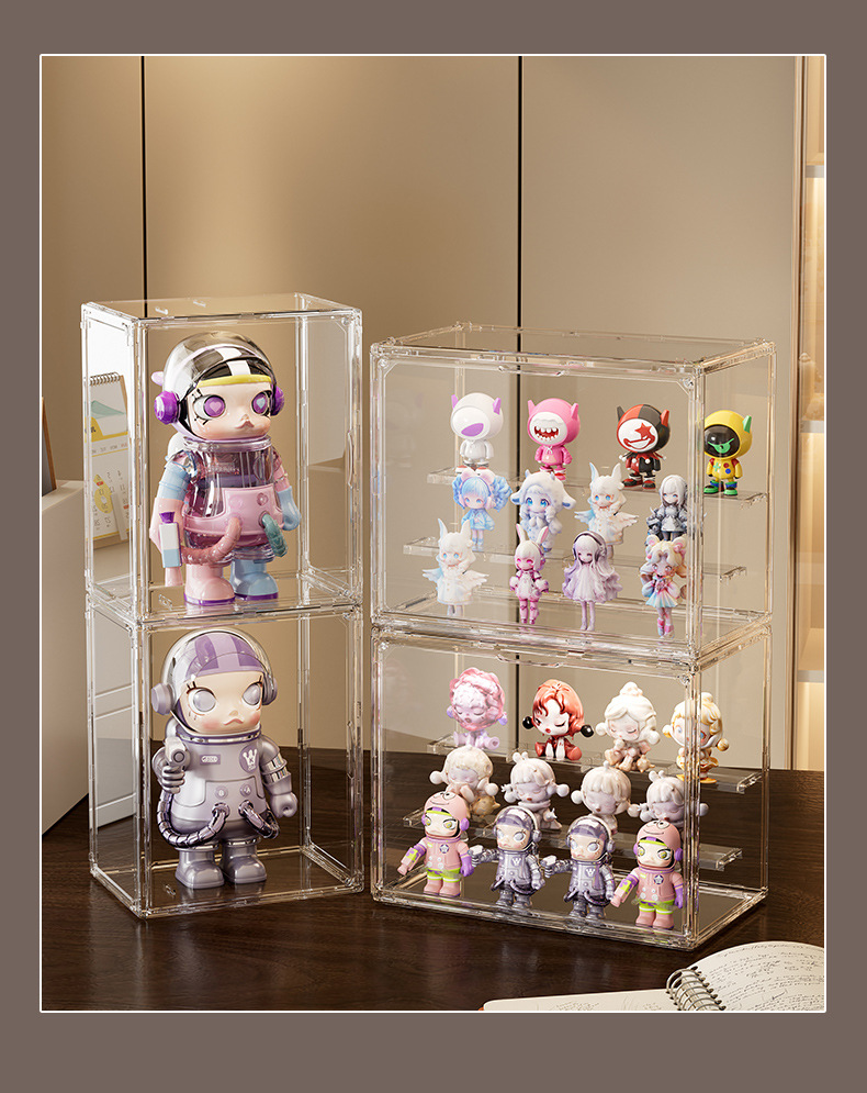 单体展示盒套装盲盒手办彩色收纳防尘展示手办透明防尘收纳盒严选详情19