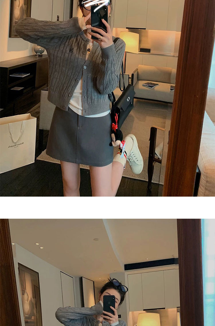 春秋百搭裙裤抗皱修身显腿短裙女高腰a字裙内衬包臀西装半身裙详情23
