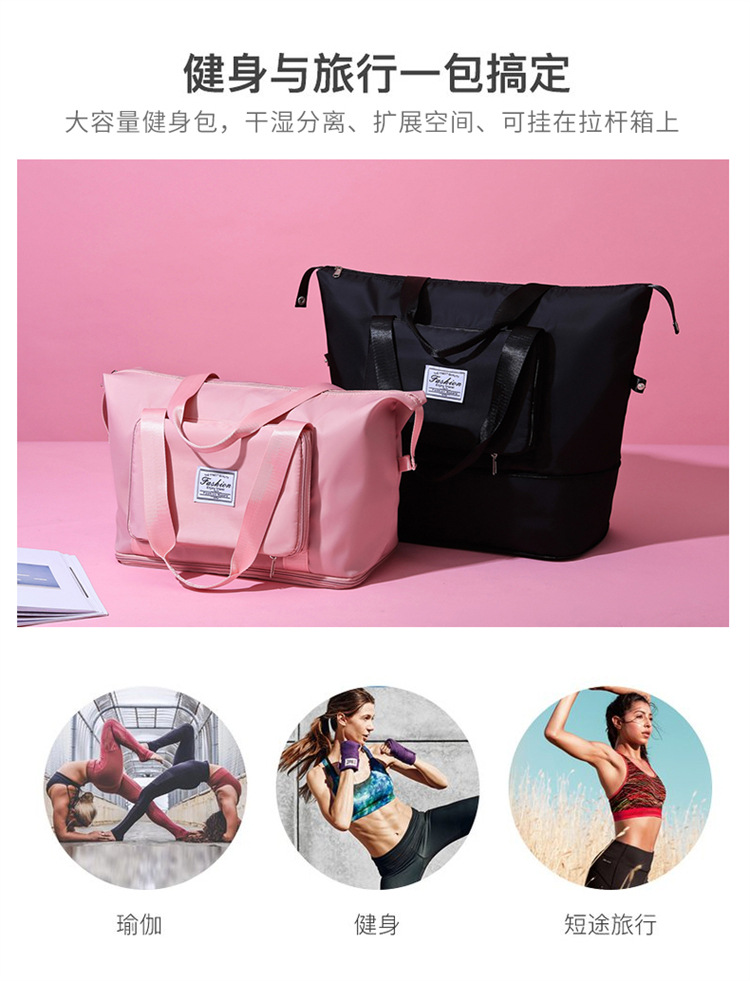 短途手提收纳包旅行包单肩大容量女男士小行李包袋健身出差待产详情3