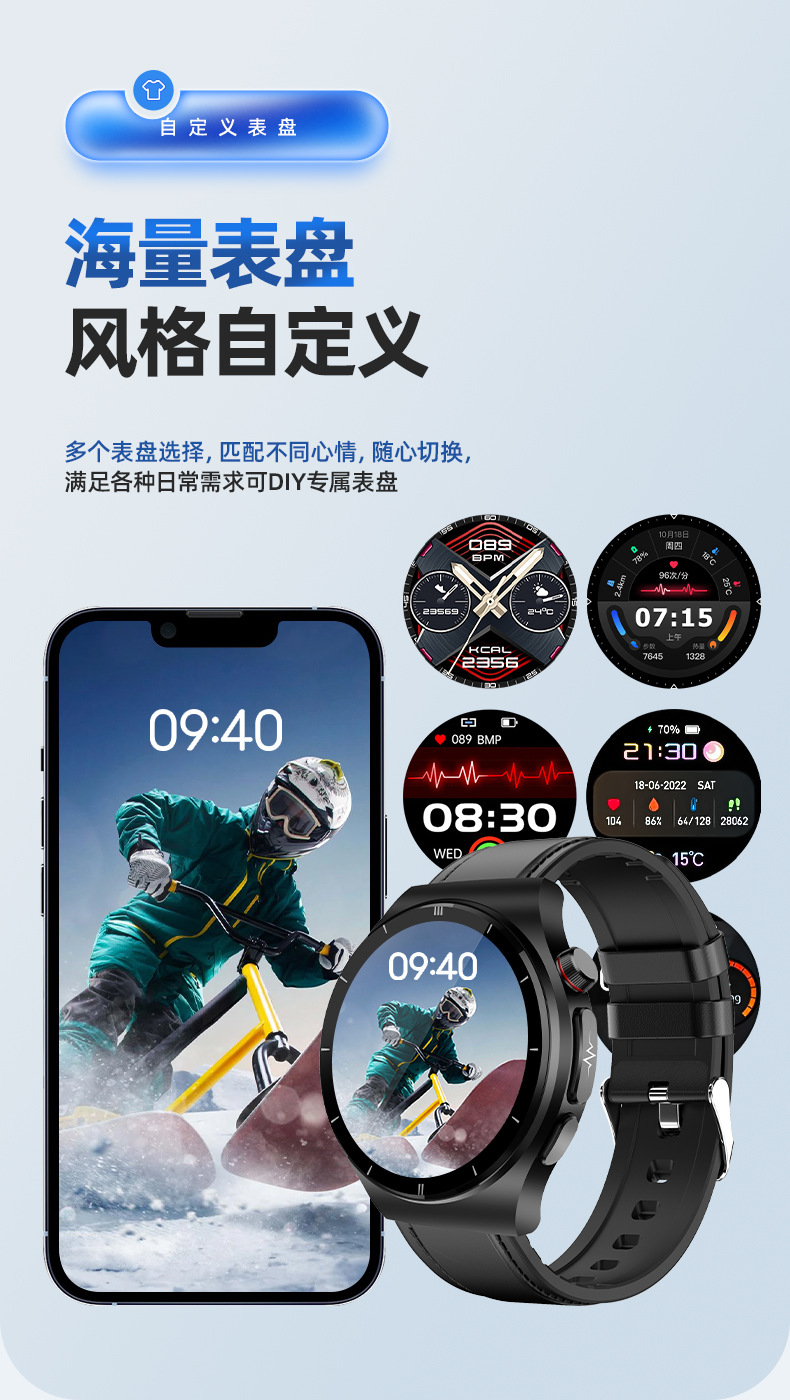 【2023 Uric Acid and Blood Sugar watch 】smart watch Lipid and Blood Pressure ECG Communication Sports Watch pic 16