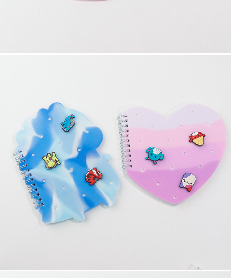 Creative cartoon unicorn, DIY silicone hole cover, practical student loose-leaf notebook, notepad, loose-leaf core pic 11