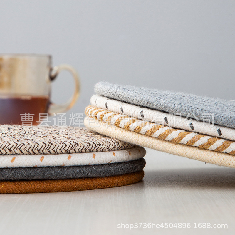 碗垫隔热餐垫圆形麻编织杯垫隔热盘垫装饰道具垫子家用防烫锅垫详情20