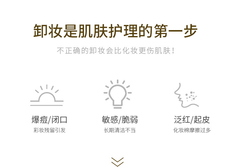 Plant-based makeup remover oil is gentle and non-irritating. Makeup remover water cleans eyes, lips and face without greasiness. Wholesale in stock pic 2