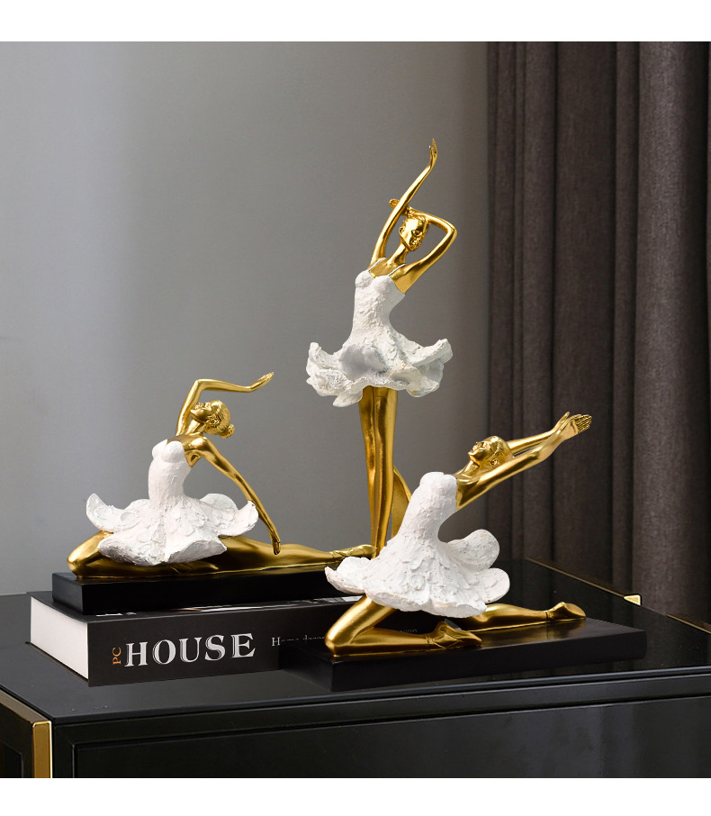 北欧艺术可爱少女心芭蕾舞女孩小摆件创意儿童房间桌面装饰品礼物详情8