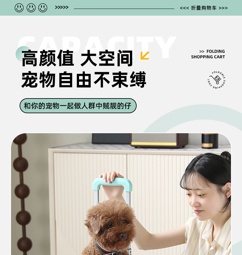 友耐买菜小拉车家用轻便携折叠购物车户外拉杆拖车拉货快递小推车详情6