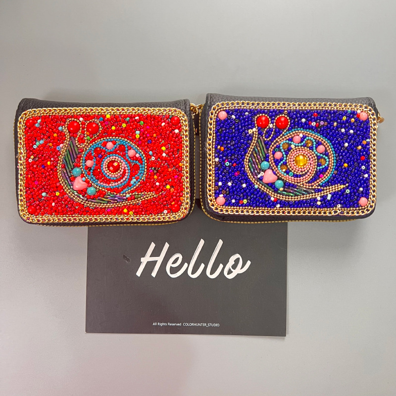 跨境新款民族风复古风琴卡包手工米珠单拉包女士包包迷你收纳卡片详情20