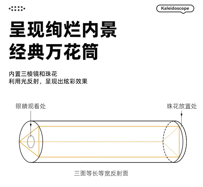 6色12只万花筒搭配展示盒成品可旋转万花镜儿童益智科教玩具详情11