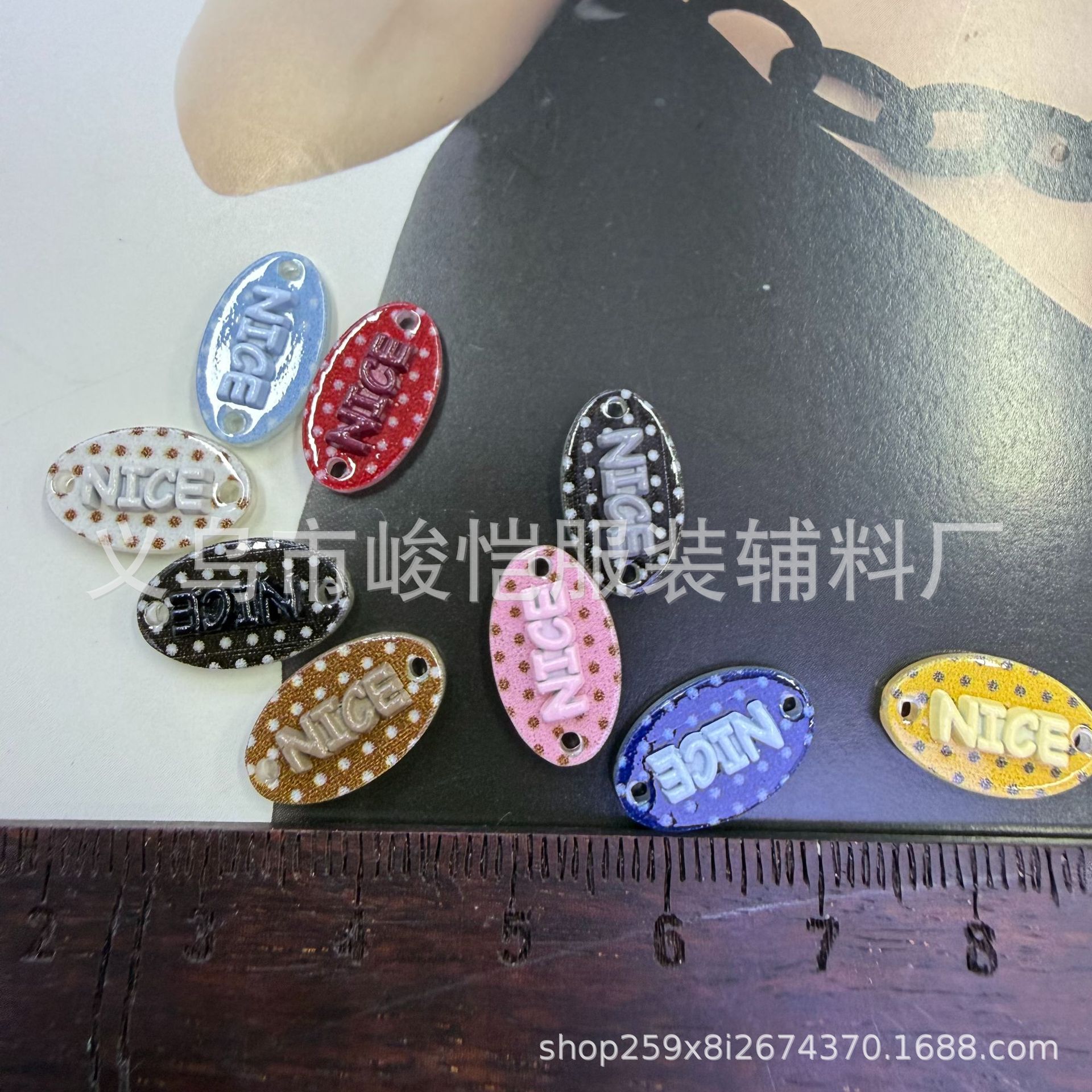 NICE word color oval Thangka pendant, stainless steel gold-plated octagonal star accessory pic 12