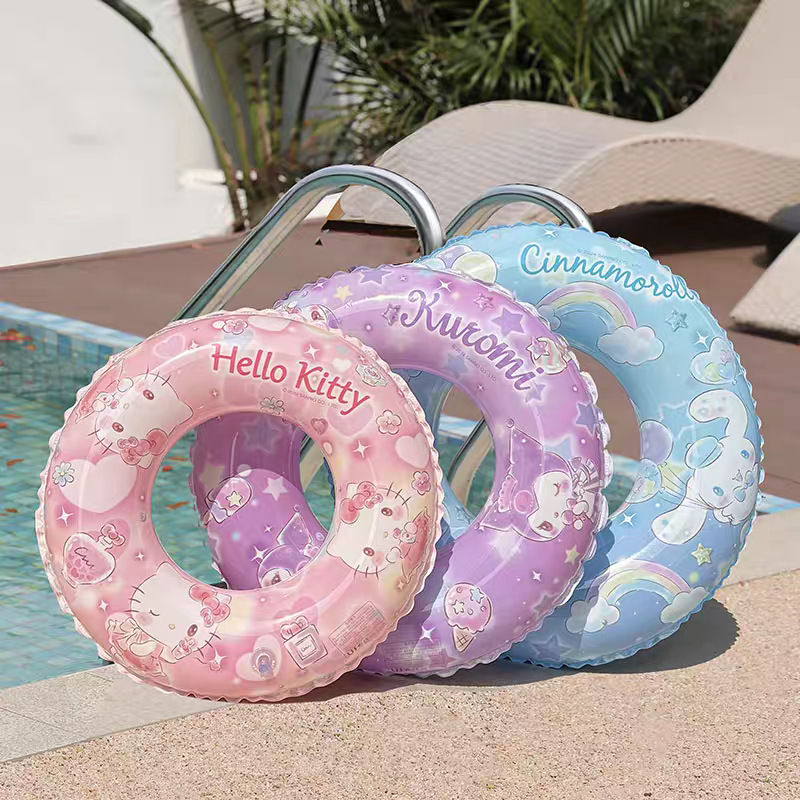 三丽鸥卡通游泳圈加厚充气救生圈腋下圈库洛米凯蒂猫美乐蒂厂家直供运动户外游泳用品详情6