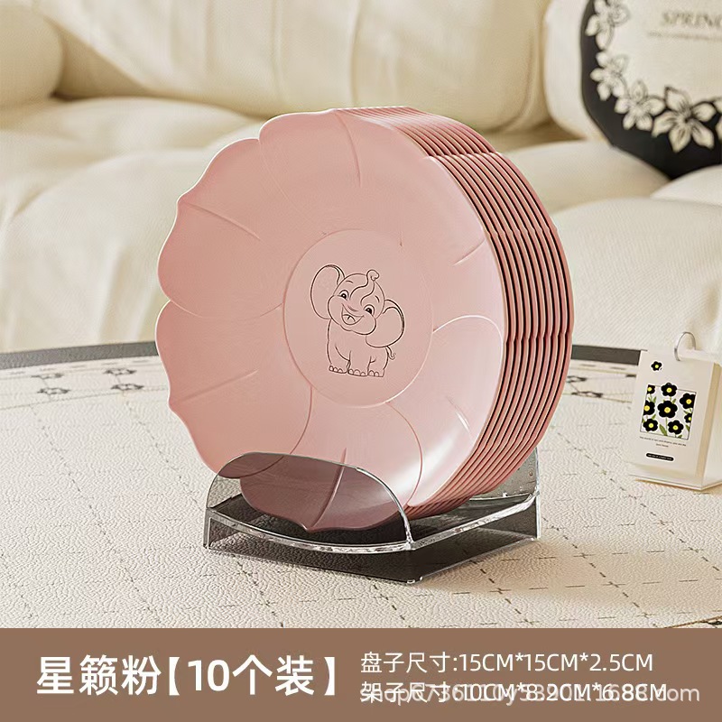 Plastic bone-spitting plates, household dining table garbage residue plates, snack dry plates, fruit plates, tabletop bone-spitting small plates, pastries pic 4